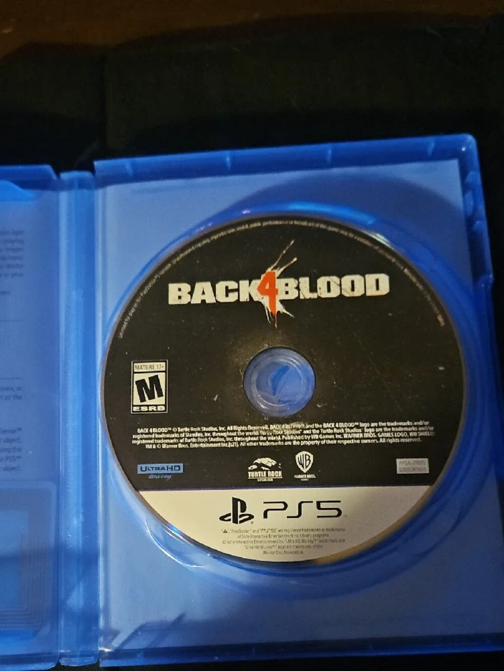 Sony PS5 Back 4 Blood Game Case - Blue, Black, Red
